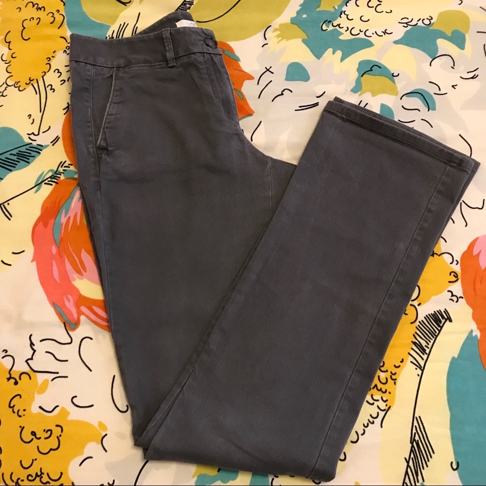 Loft dark grey khaki pants